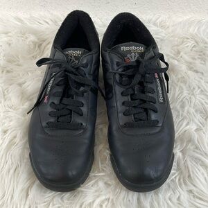 Reebok Classic Princess Black Low Top Lace Up Sneakers 039501 Size 9.5